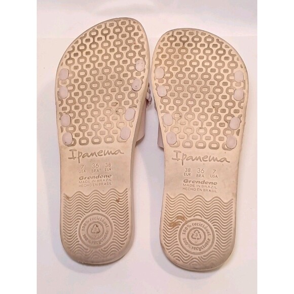 Ipanema Street II Water-Resistant Slide Sandals Beige Size 7 US/38 EU - Picture 9 of 10